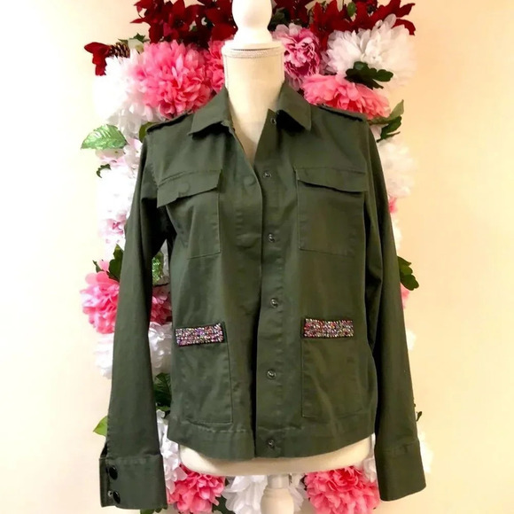 Hunter Green Military Jacket Size Medium - Picture 1 of 14